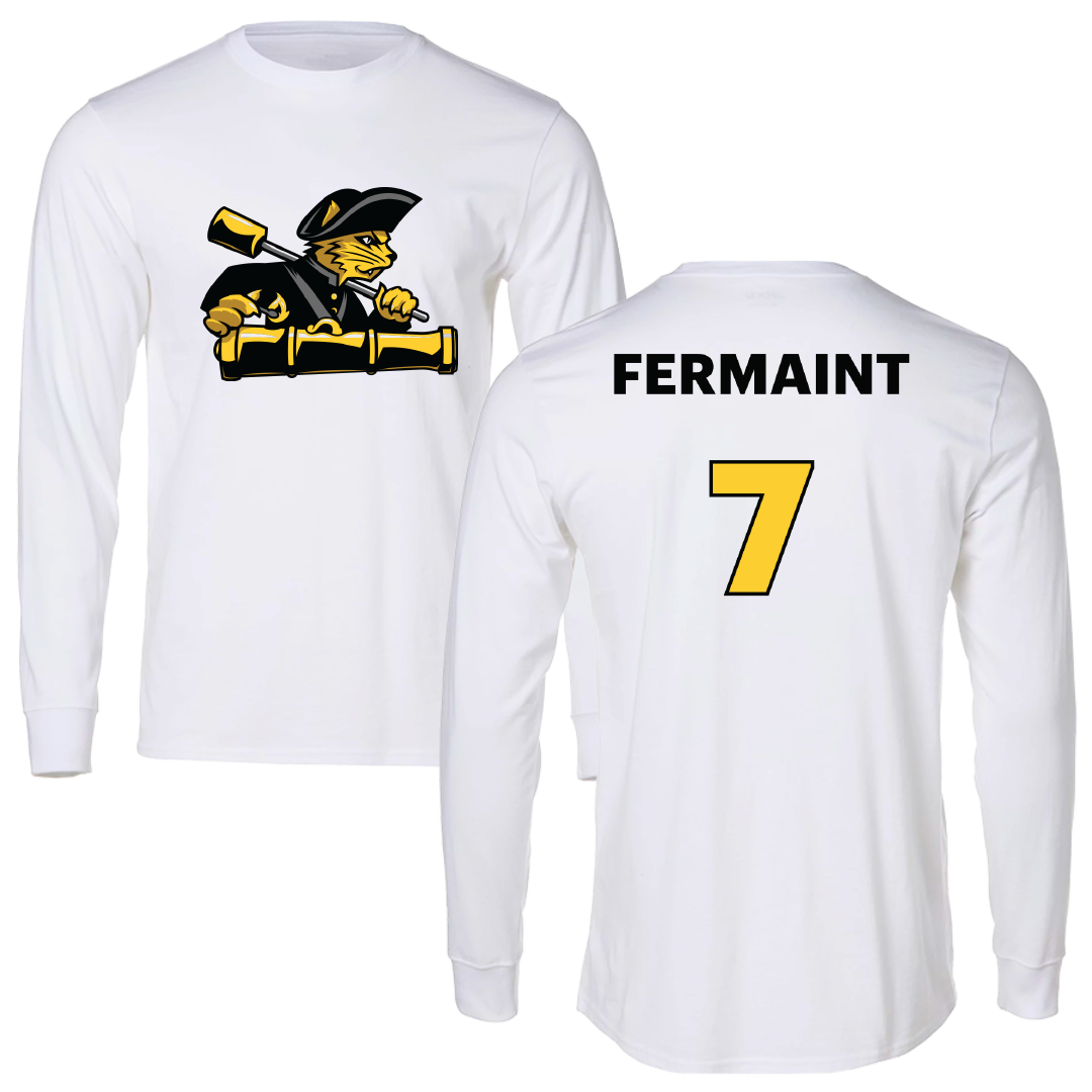 Pratt Institute Basketball (M) White Long Sleeve - #7 Elijah Fermaint