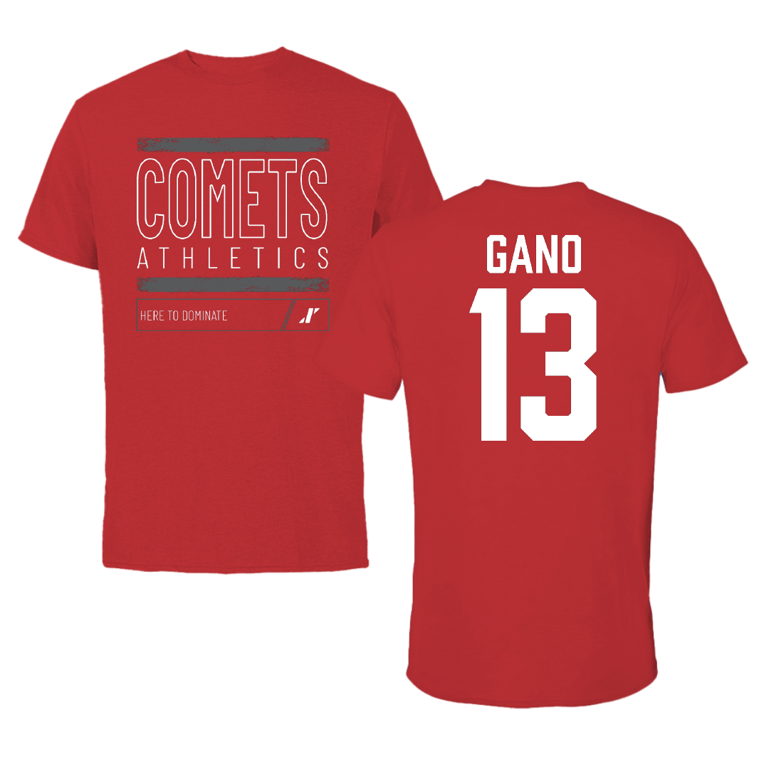 The University of Olivet Soccer Red Dominate Performance Tee - #13 Jackson Gano