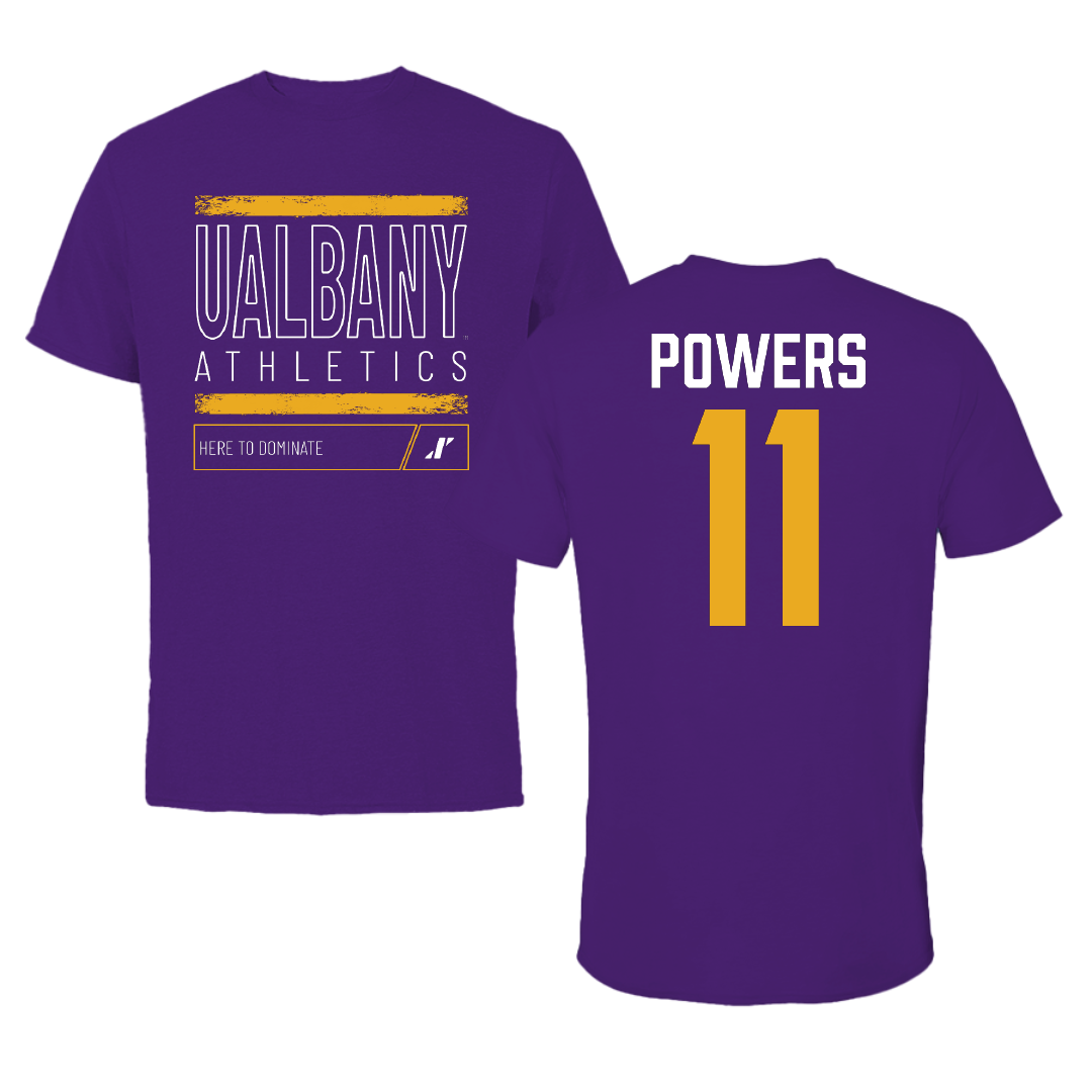 University at Albany Softball Purple Dominate Performance Tee - #11 Kate Powers