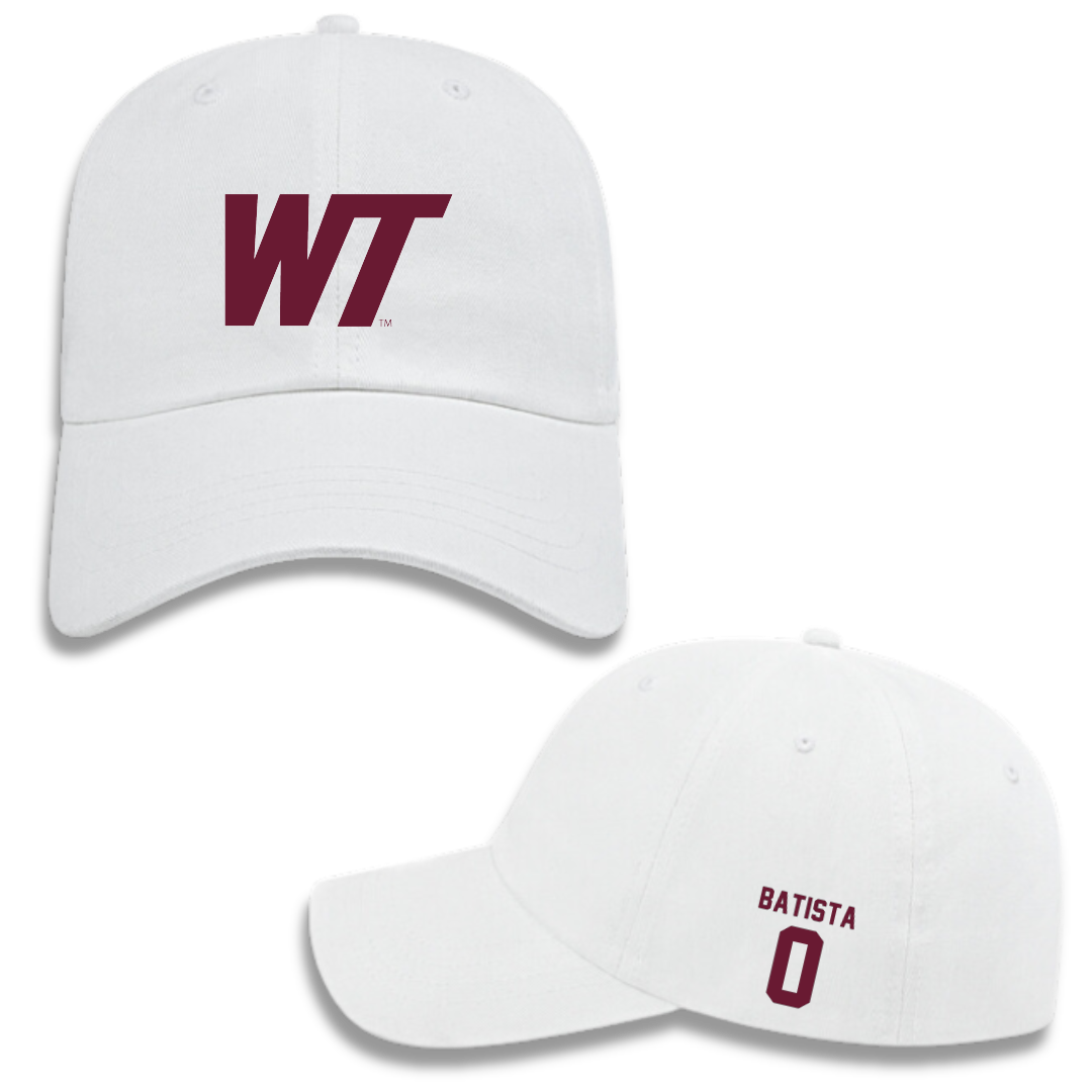 West Texas A&M University Baseball White Hat - #0 Elijah Batista