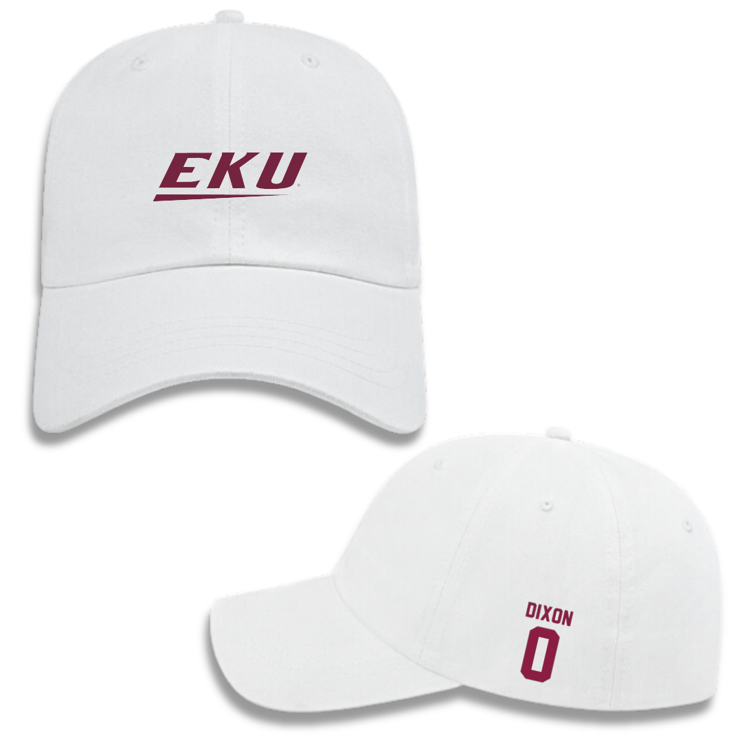 Eastern Kentucky University Football White Hat - #0 Jakob Dixon
