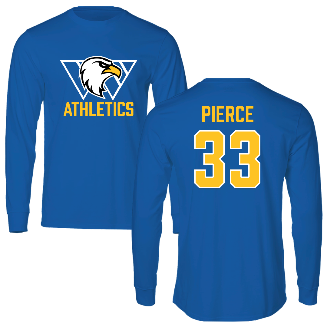 Williams Baptist University Softball Blue Long Sleeve - #33 Ali Pierce