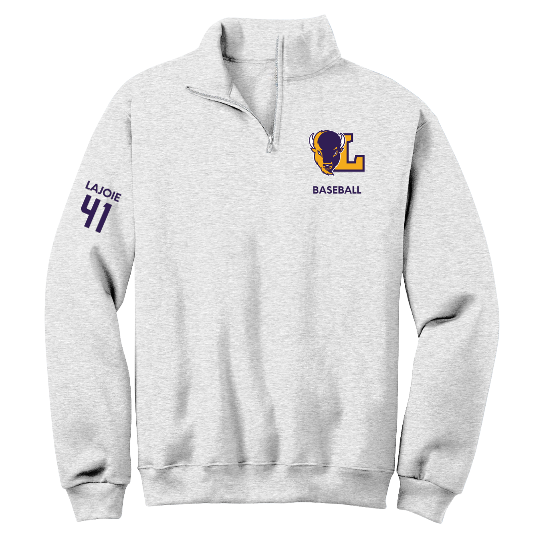 Lipscomb University Baseball Light Gray Quarter-Zip - #41 Josh Lajoie