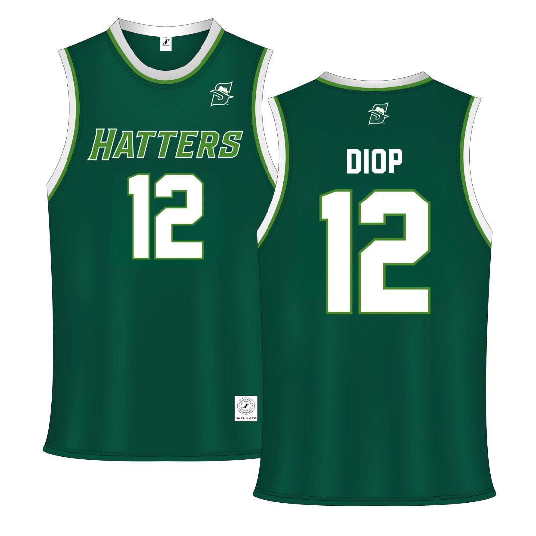 Stetson University Green Basketball Jersey - #12 Matar Diop