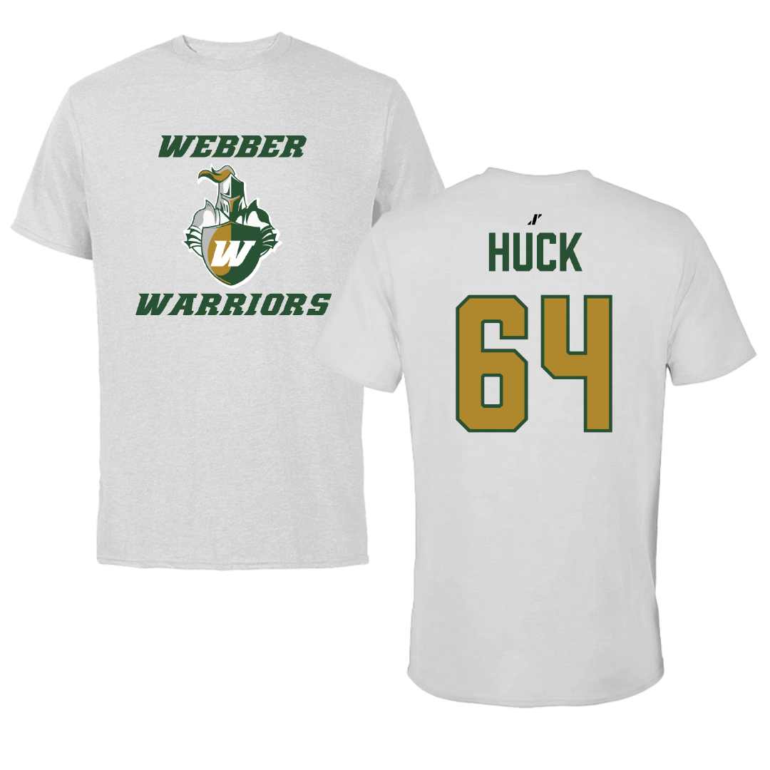 Webber International University Football Light Gray Performance Tee - #64 James Huck