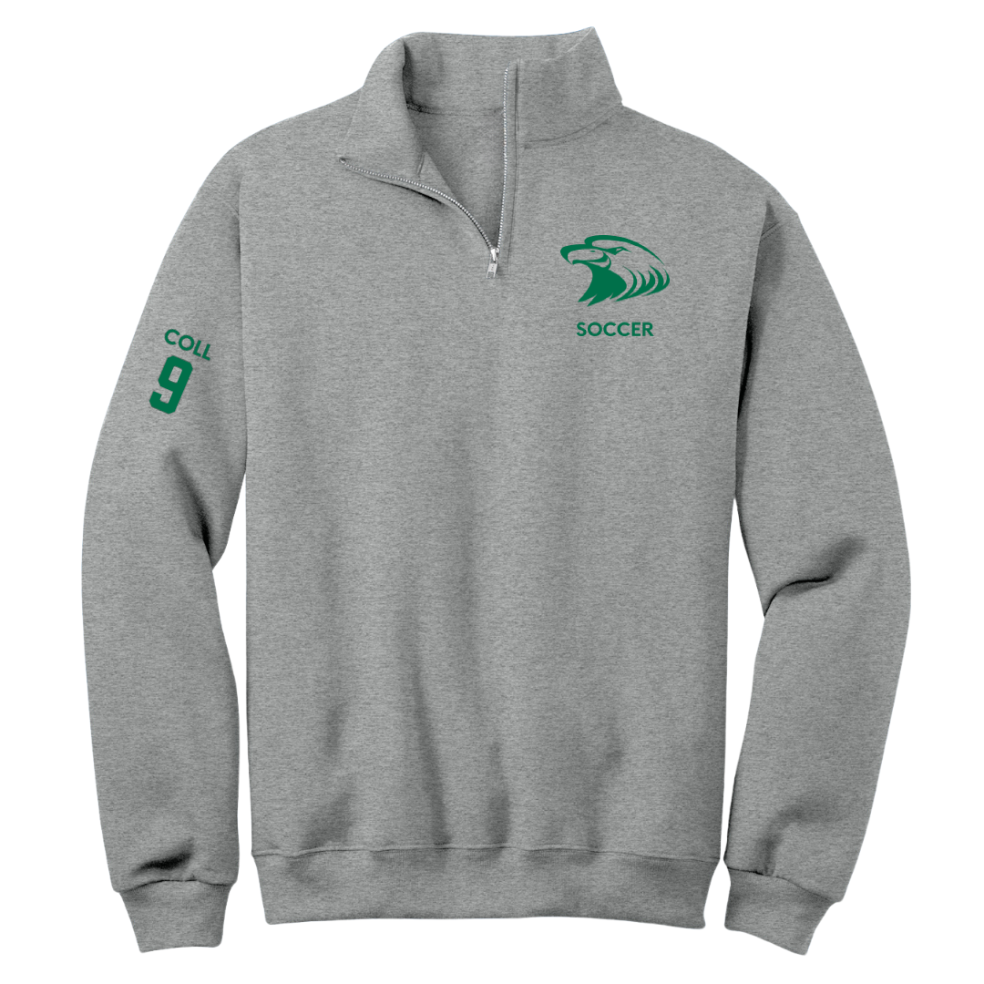 Central Methodist University Soccer (M) Sport Gray Quarter-Zip - #9 Mikel Coll