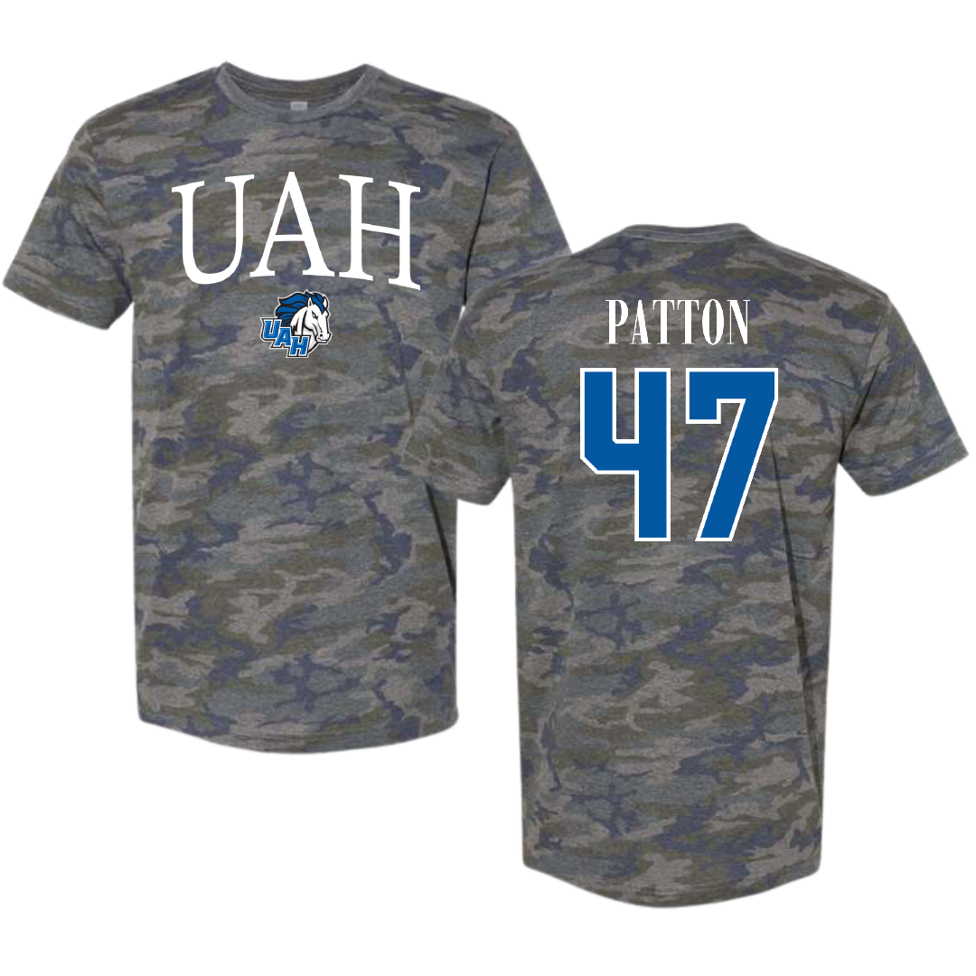 Huntsville Lacrosse (M) Vintage Camo Tee - #47 Jacob Patton