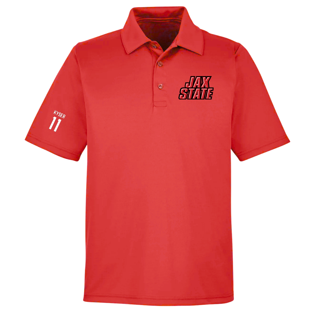 Jacksonville State University Softball Red Polo - #11 Makalyn Kyser