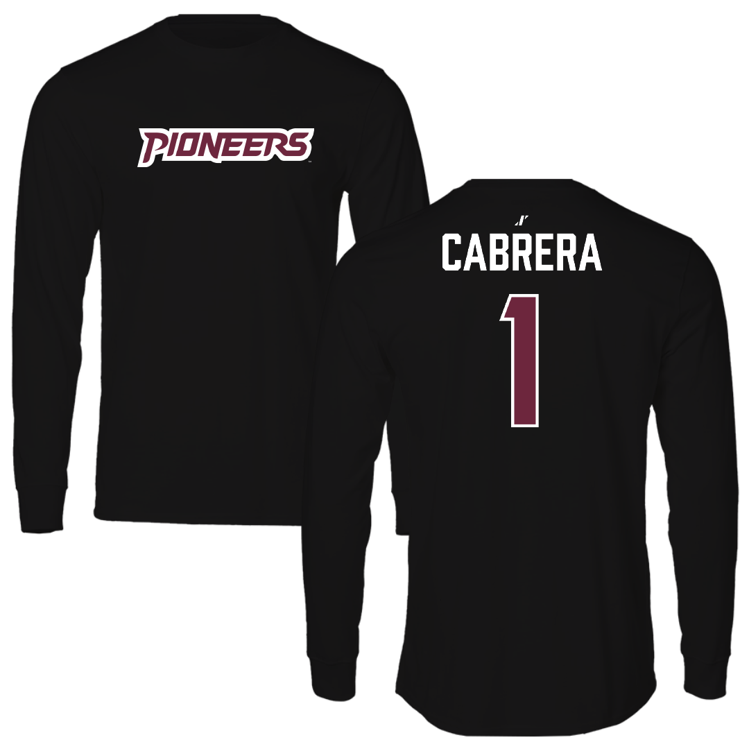 Texas Woman's University Stunt Black Performance Long Sleeve - #1 Julissa Cabrera