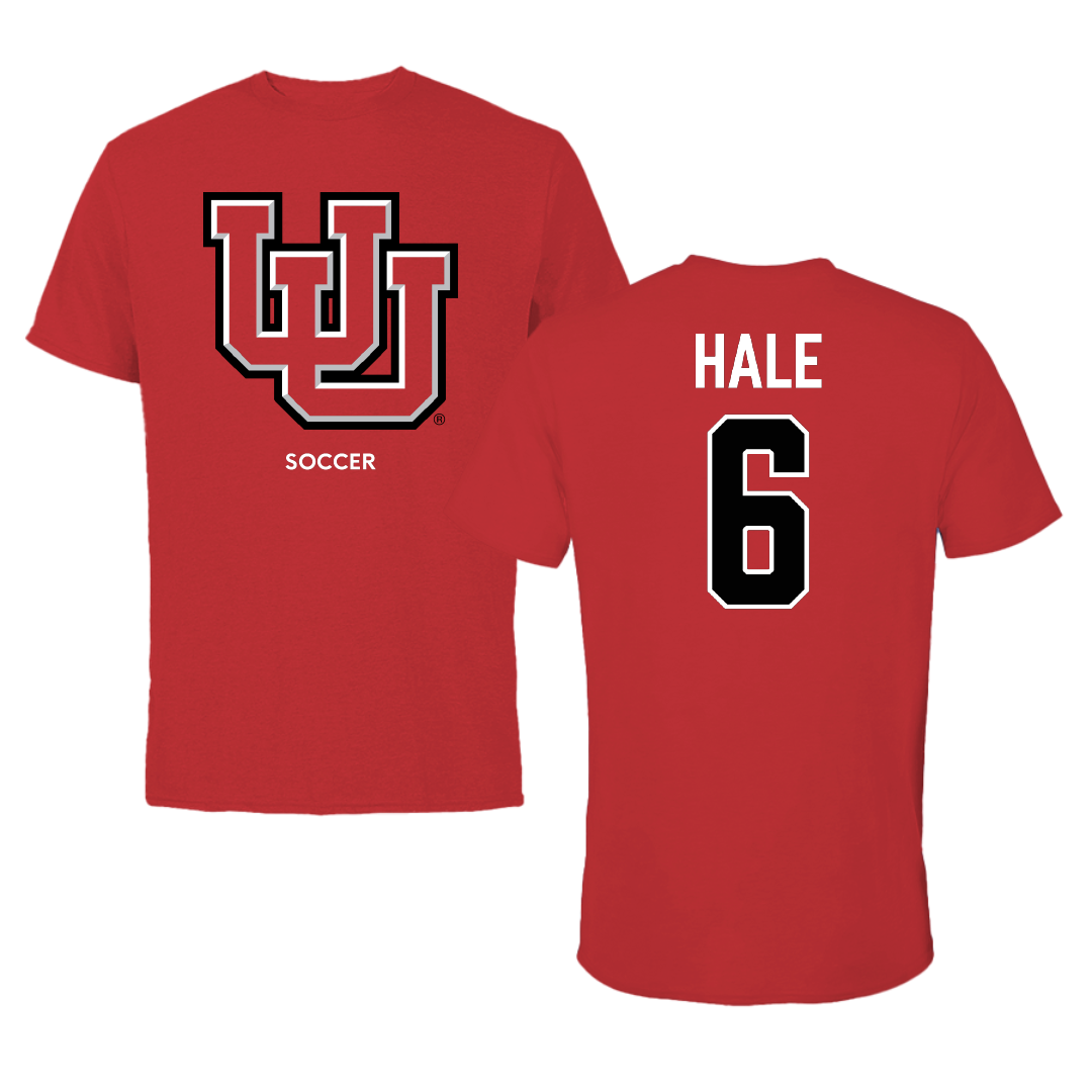 University of Utah Soccer (W) Red Tee - #6 Brooke Hale