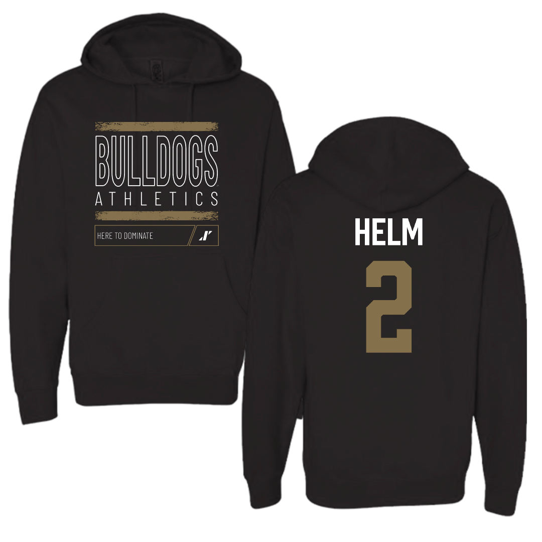 Bryant University Football Black Dominate Hoodie - #2 Dorian Helm