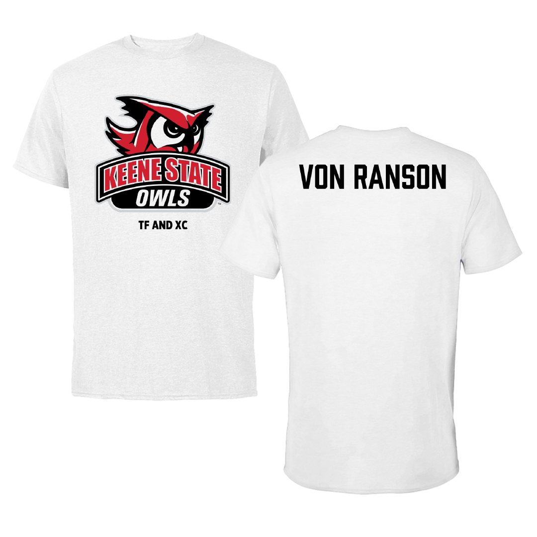 Keene State College TF and XC White Performance Tee - Sean Von Ranson
