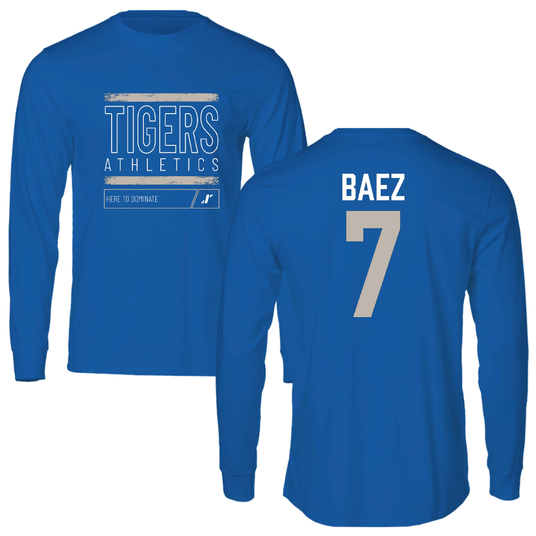 Voorhees University Baseball Blue Dominate Long Sleeve - #7 Fernando Baez