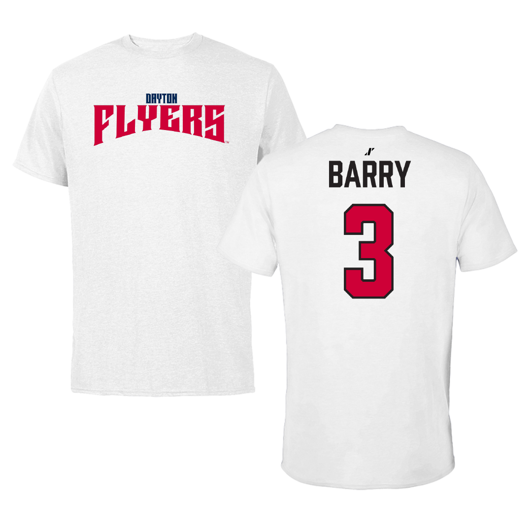 University of Dayton Volleyball White Classic Performance Tee - #3 Lily Barry