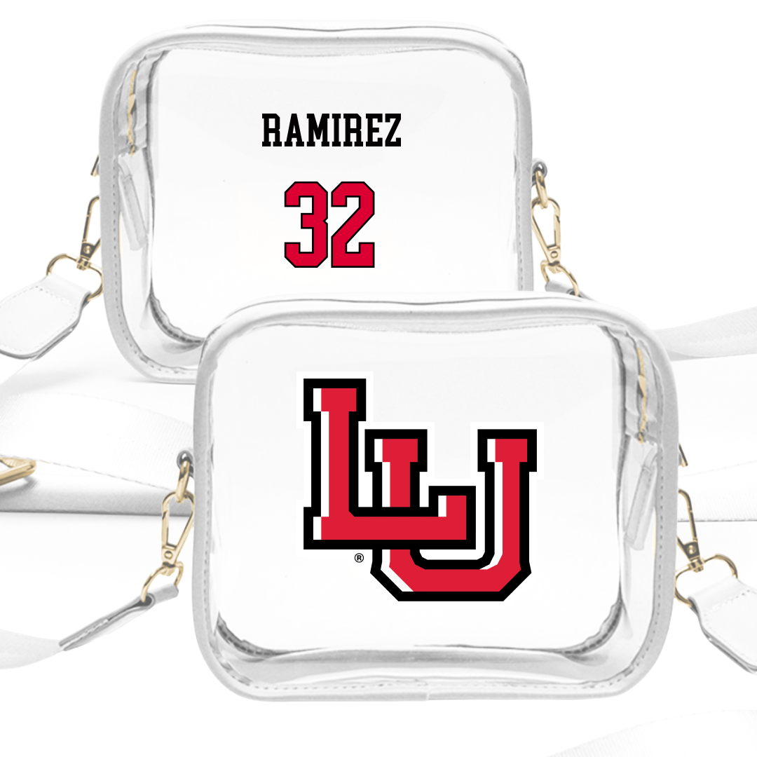 Lamar University Baseball White Clear Stadium Bag - #32 Fabian Ramirez
