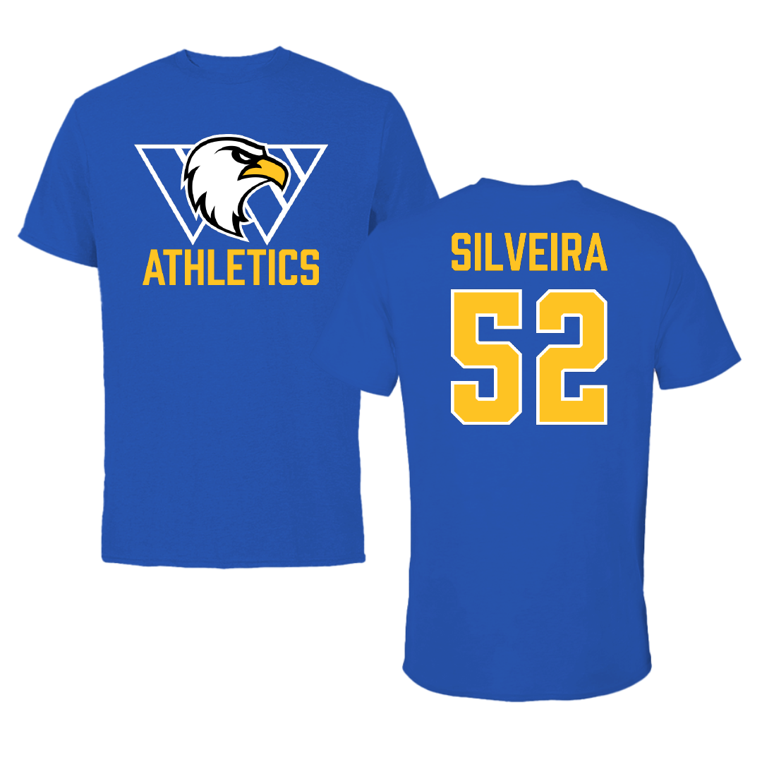 Williams Baptist University Soccer Blue Tee - #52 Bruno Silveira