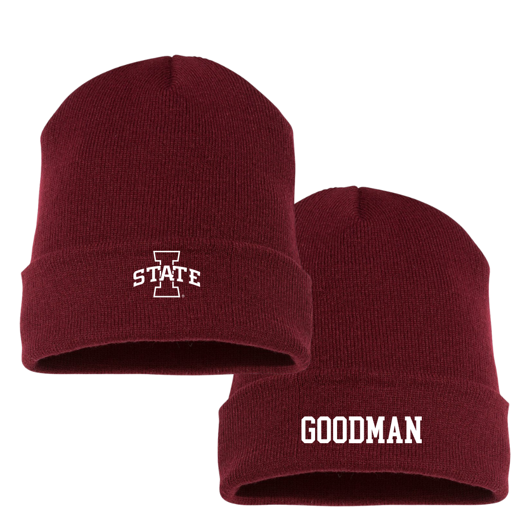 Iowa State University Soccer (W) Maroon Beanie - #17 Morgan Goodman