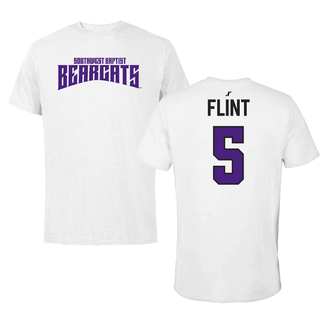 Southwest Baptist University Football White Classic Performance Tee - #5 Keivon Flint