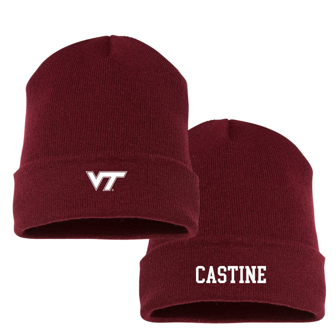 Virginia Tech Softball Maroon Beanie - #44 Rachel Castine