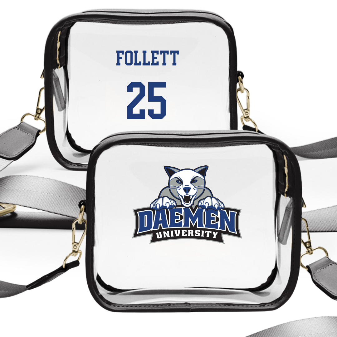 Daemen University Basketball (M) Black Clear Stadium Bag - #25 Anthony Follett