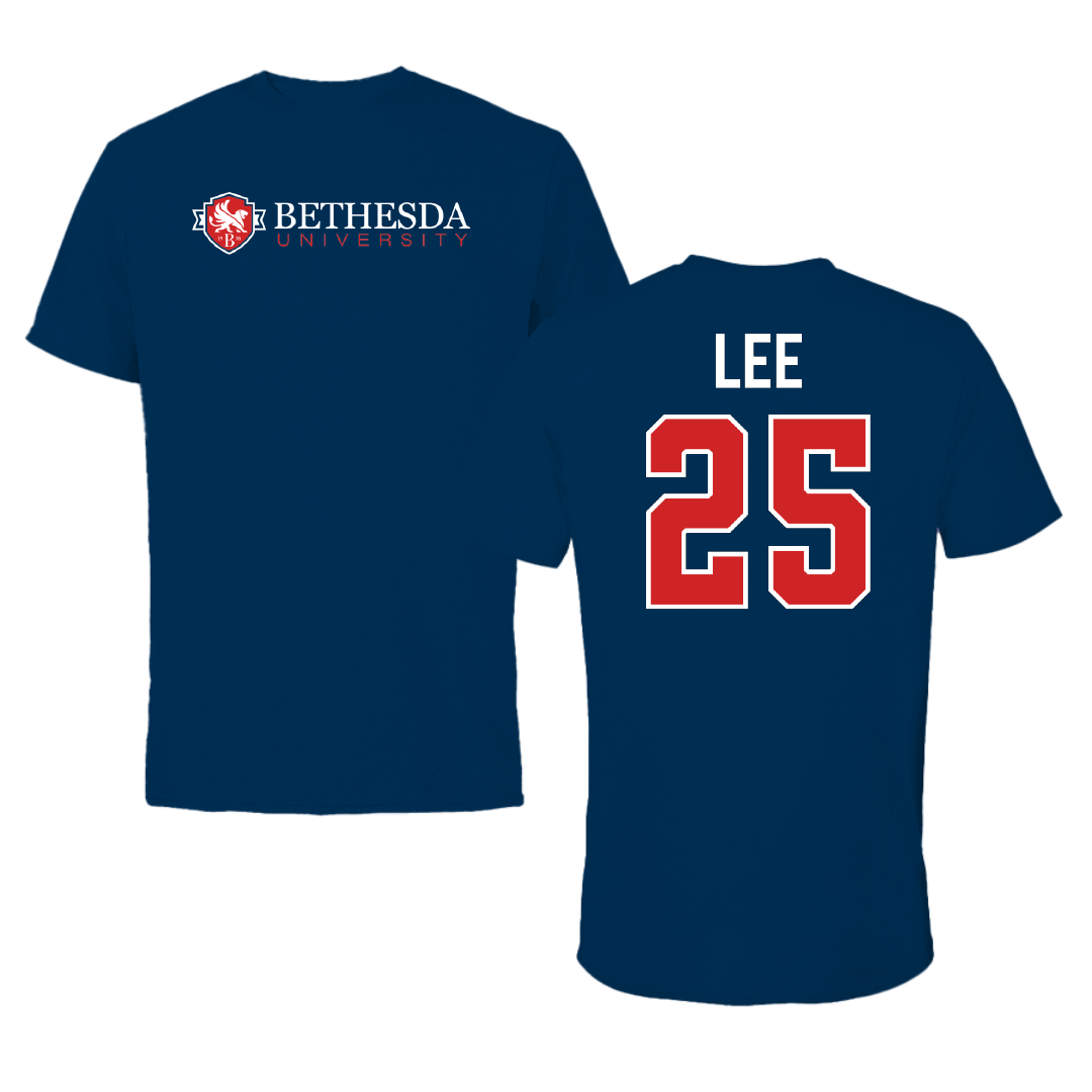 Bethesda University Basketball (M) Navy Tee - #25 Treveon Lee