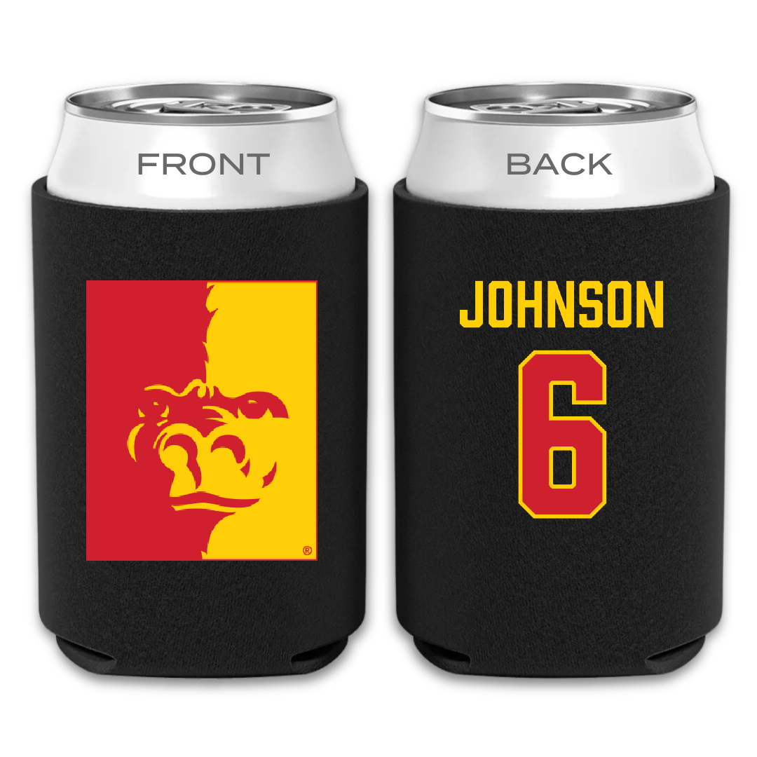 Pittsburg State University Football Black Can Cooler - #6 Bryce Johnson