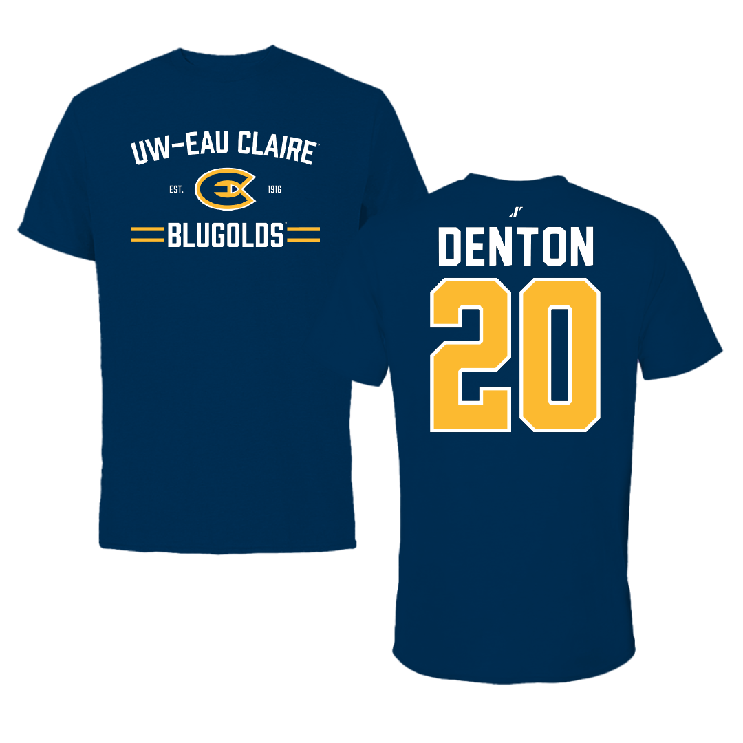 University of Wisconsin-Eau Claire Baseball Navy General Performance Tee - #20 Brandon Denton