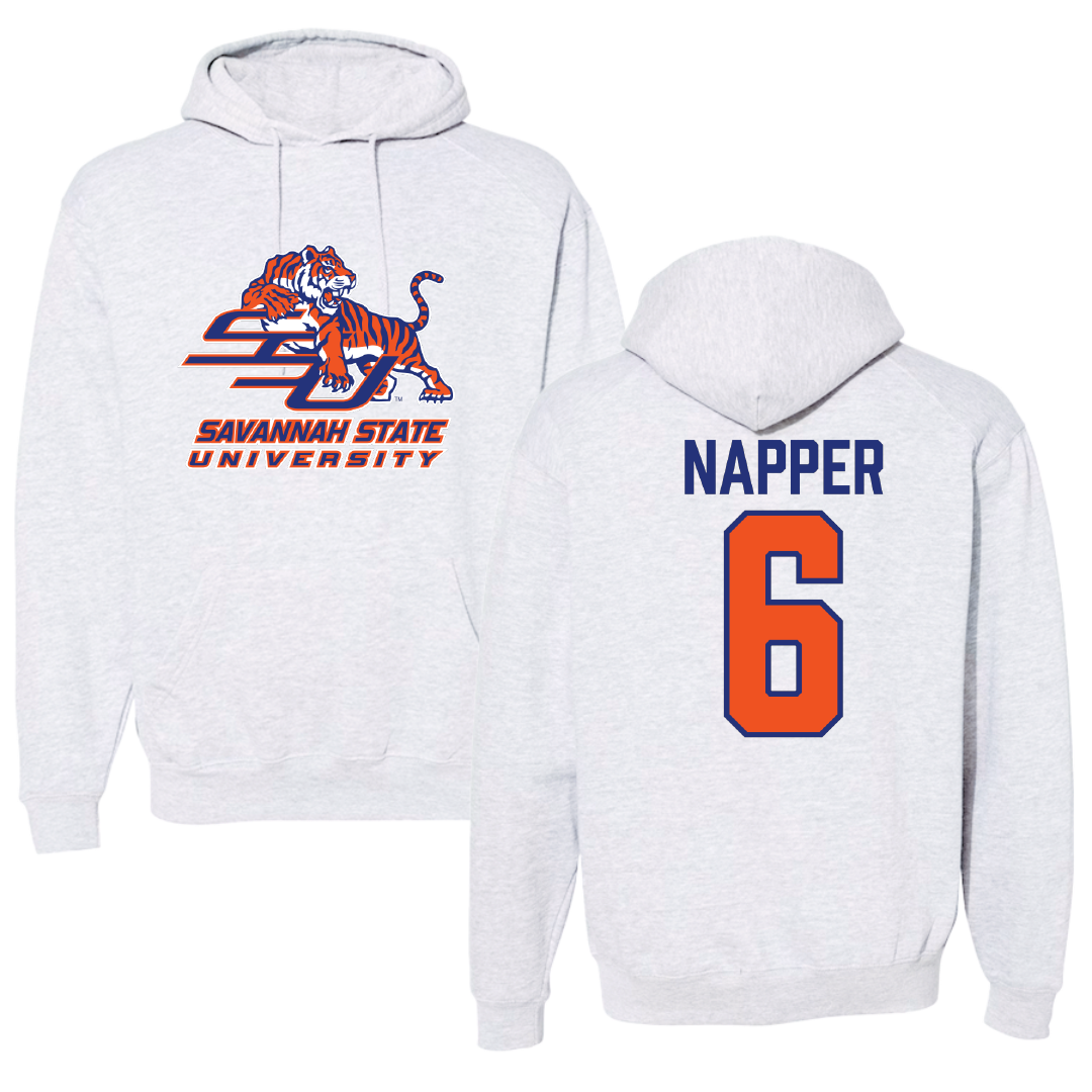Savannah State University Football Gray Hoodie - #6 Emari Napper