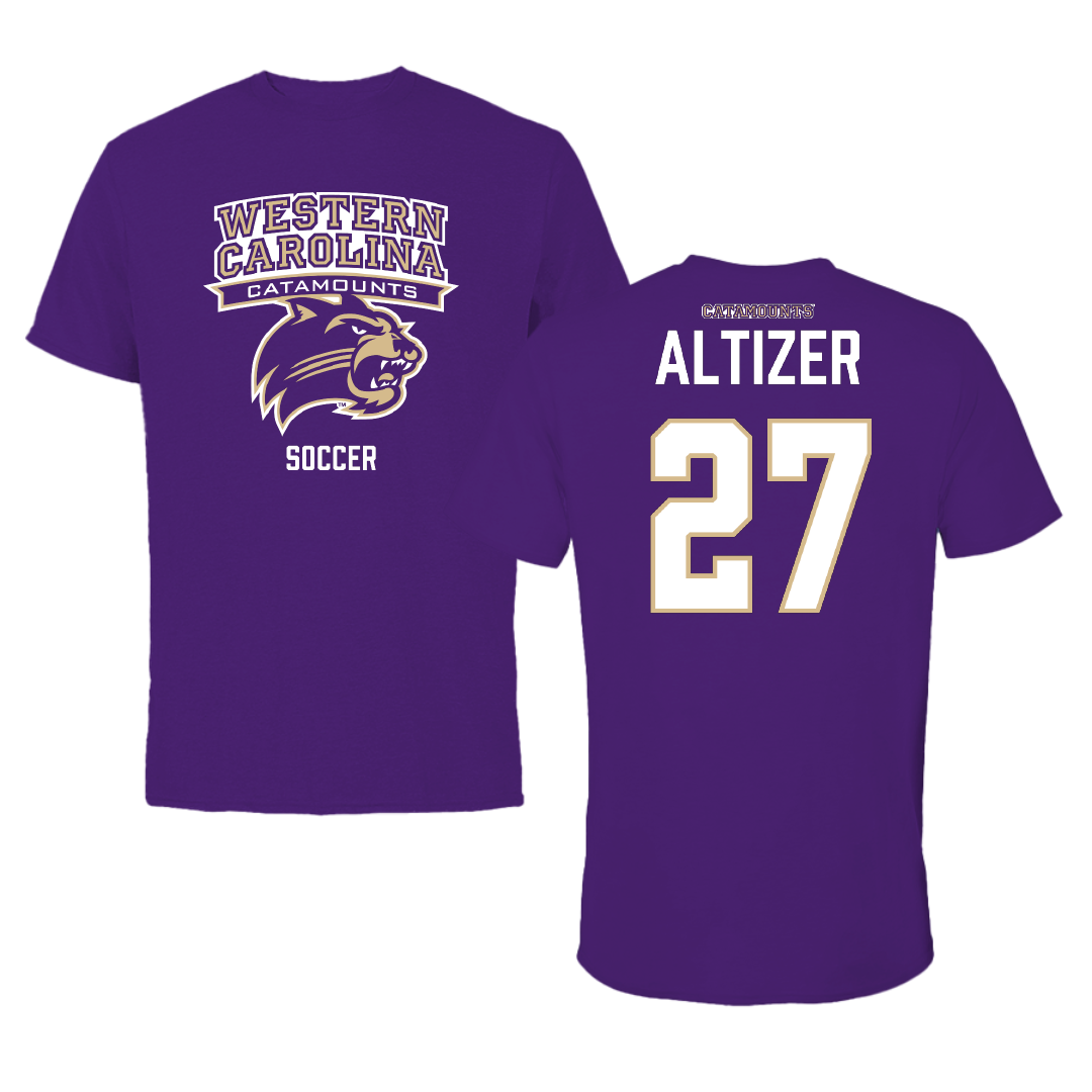 Western Carolina University Soccer Purple Performance Tee - #27 Adrienne Altizer