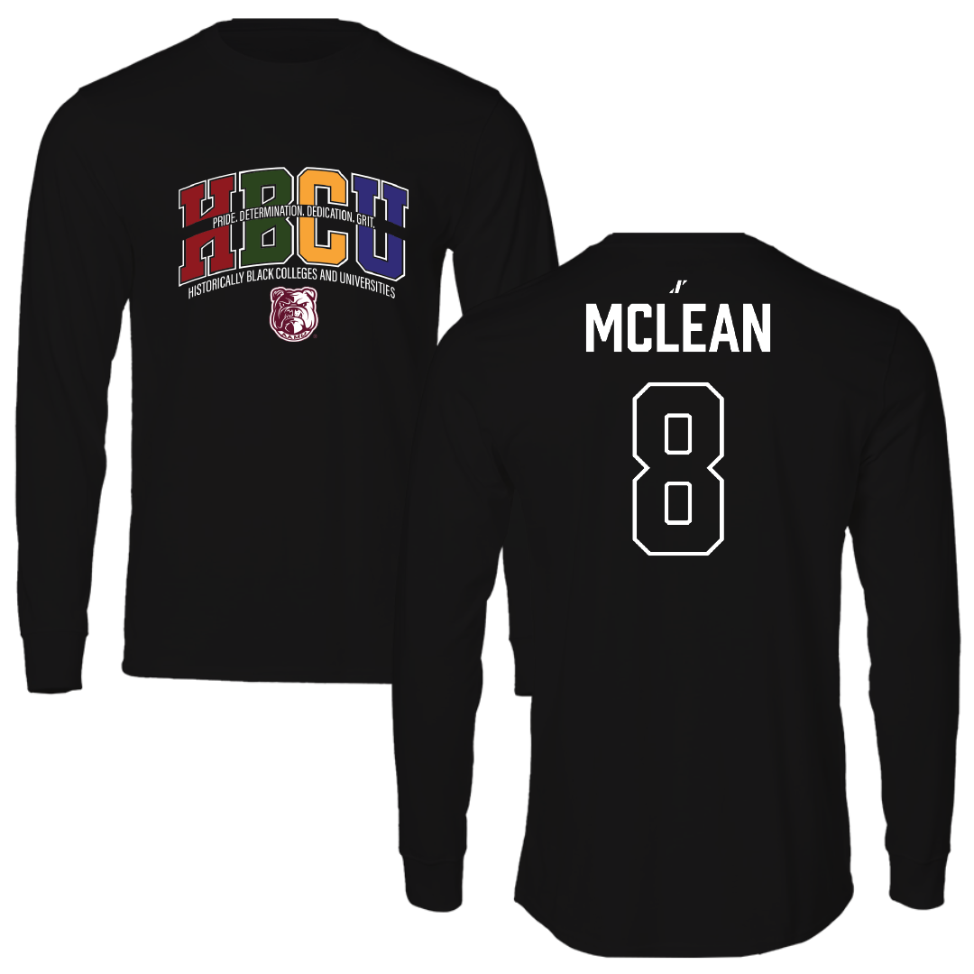 Alabama A&M University Basketball Black HBCU Performance Long Sleeve - #8 Dylan Mclean