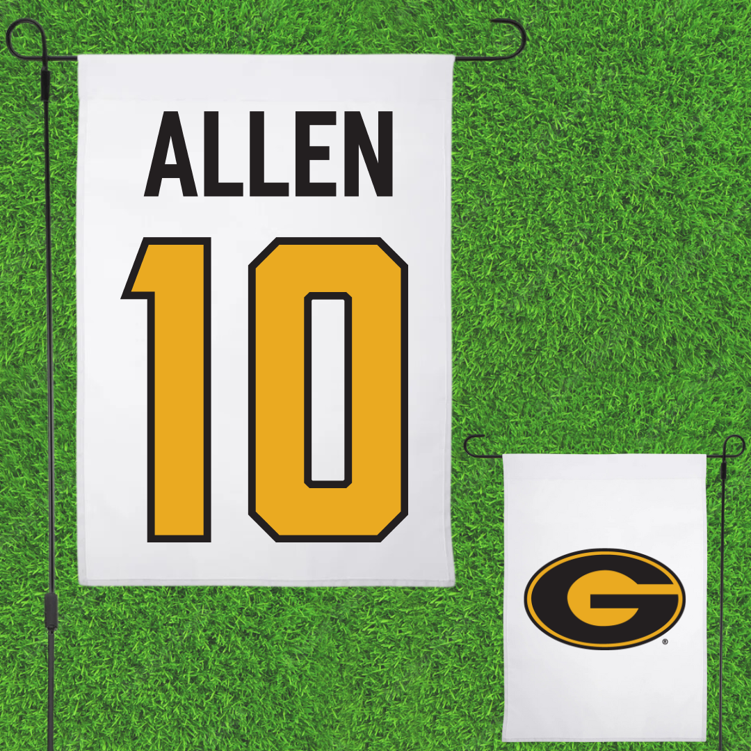 Grambling State University Baseball White Garden Flag - #10 Payton Allen