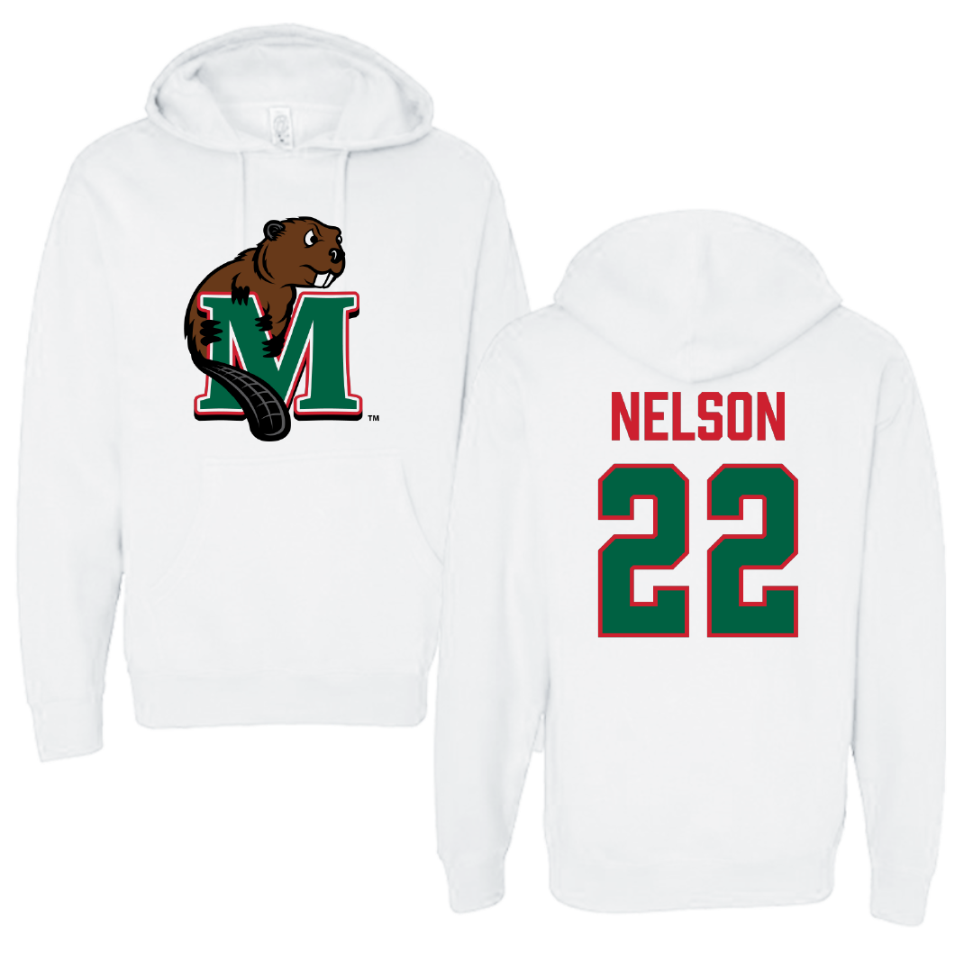 Minot State University Basketball (W) White Hoodie - #22 Lorelei Nelson