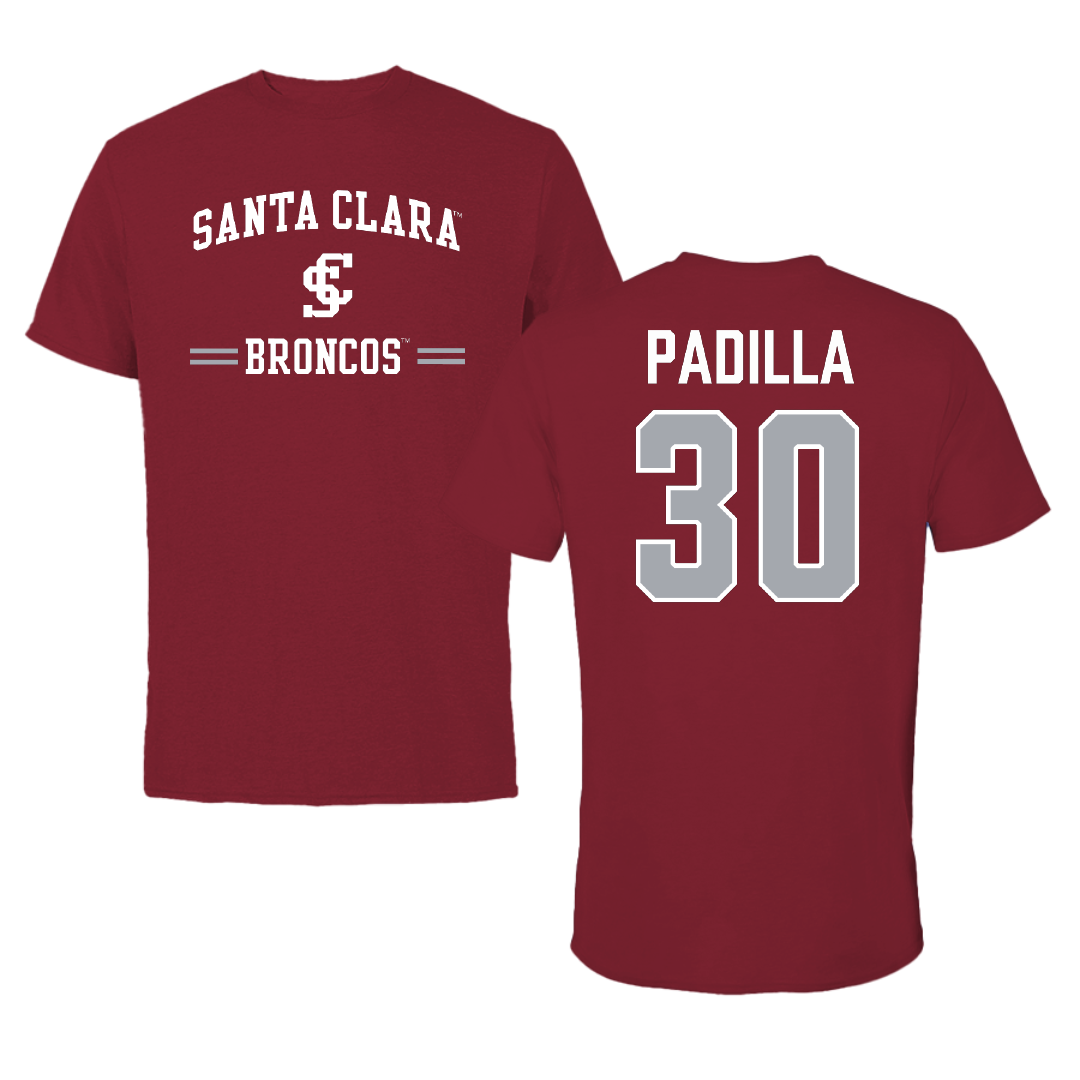 Santa Clara University Baseball Cardinal General Tee - #30 Bryce Padilla