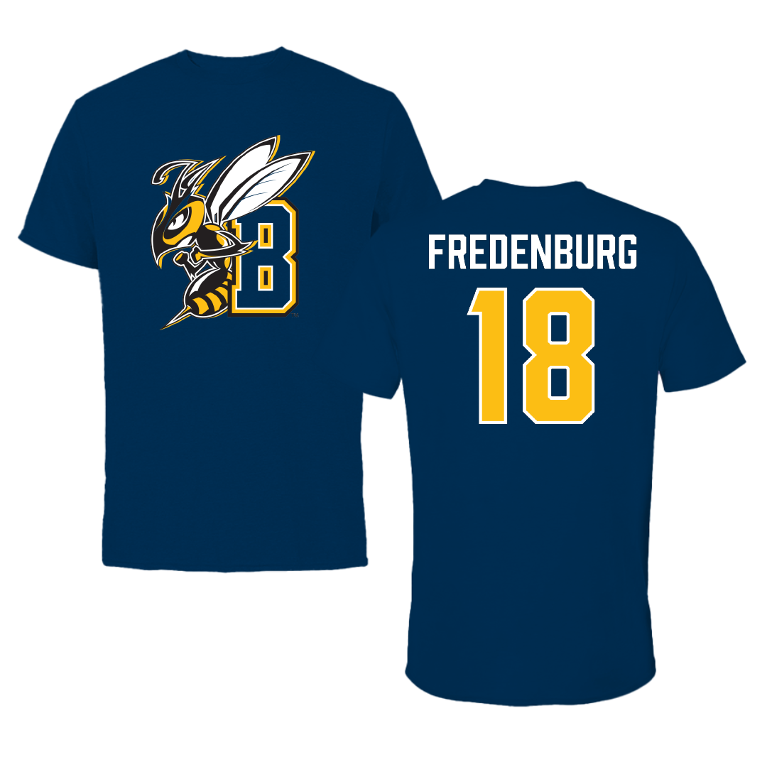 Montana State University Billings Soccer Navy Performance Tee - #18 Chloe Fredenburg