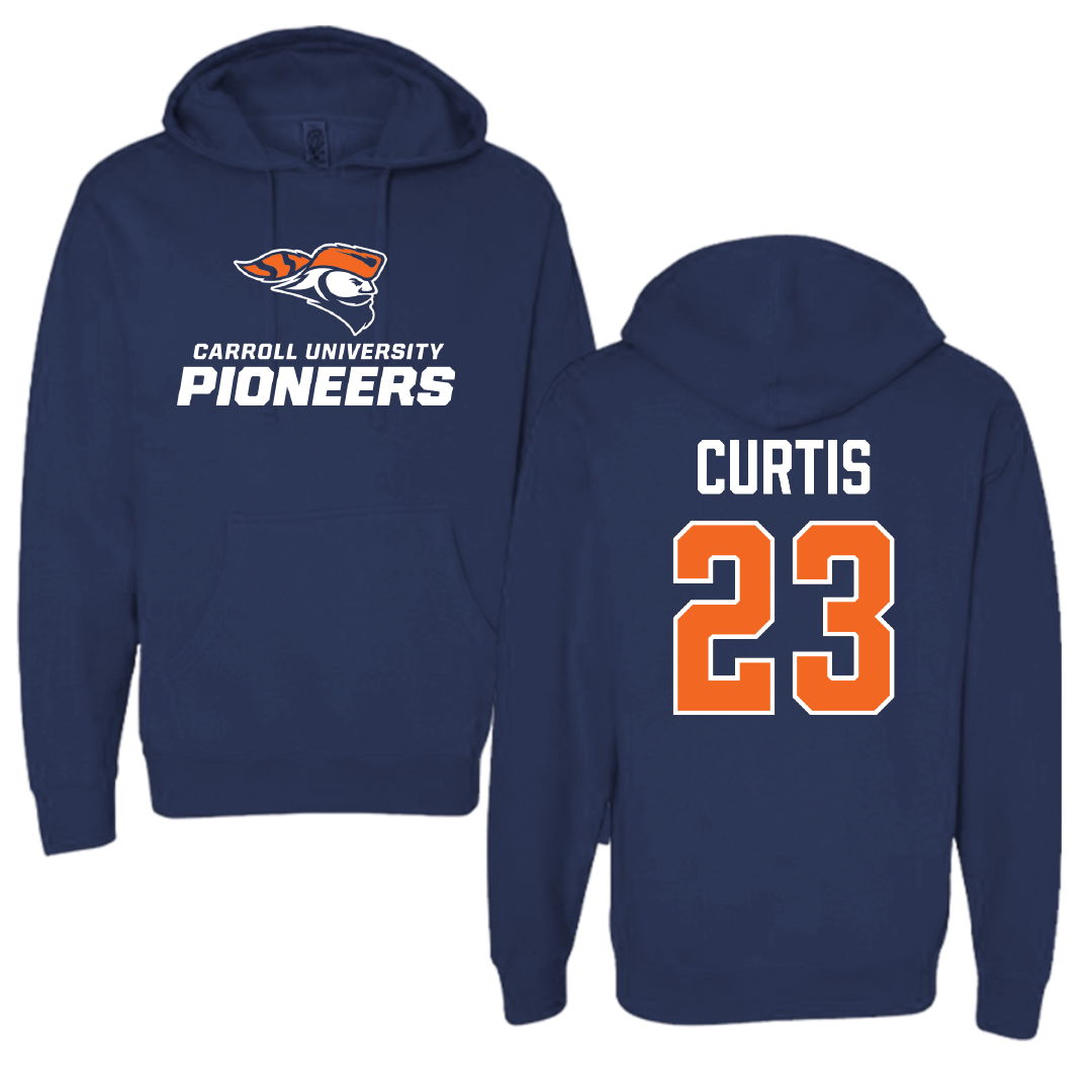 Carroll University Softball Navy Hoodie - #23 Abby Curtis