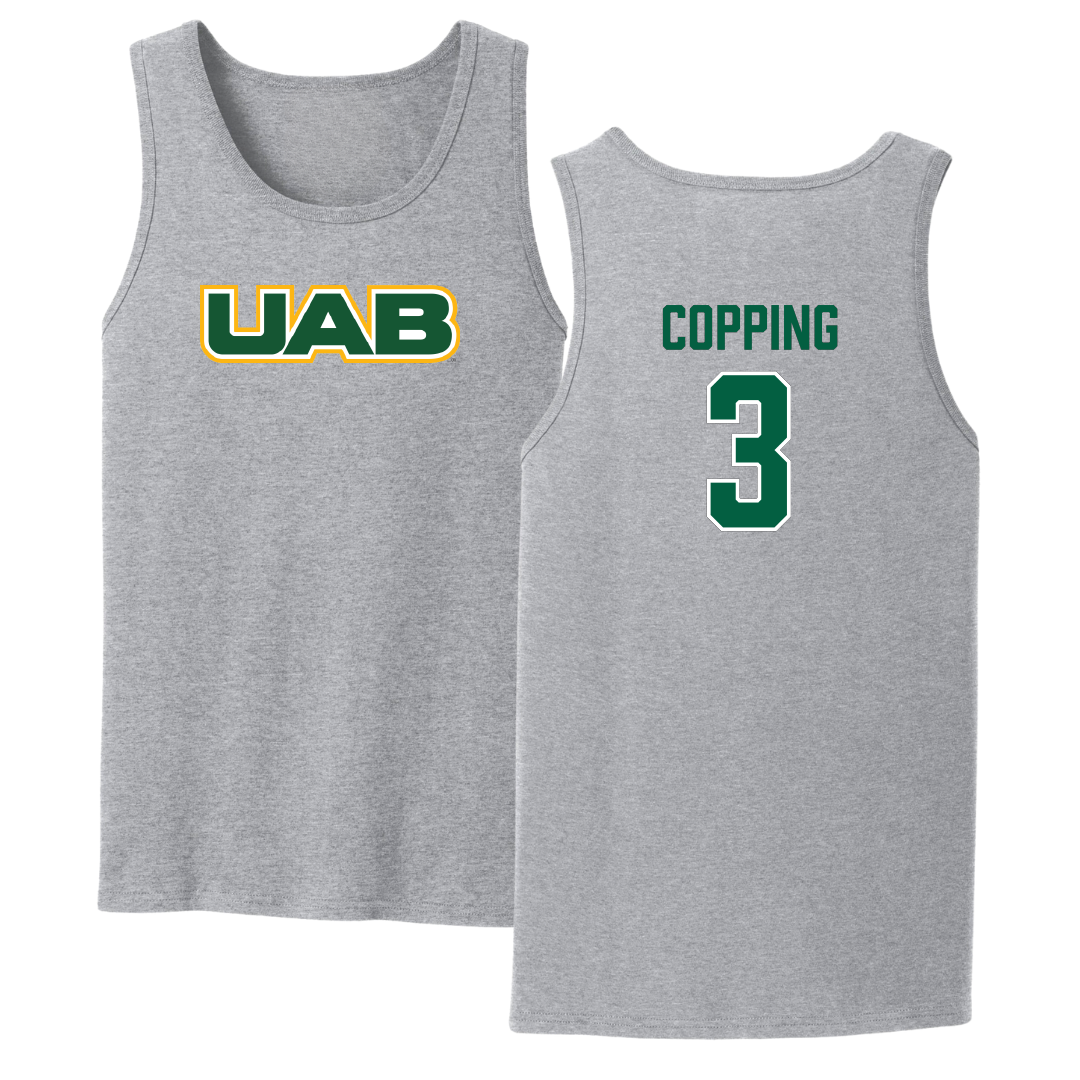 University of Alabama at Birmingham Beach Volleyball Sport Gray Tank Top - #3 Arden Copping