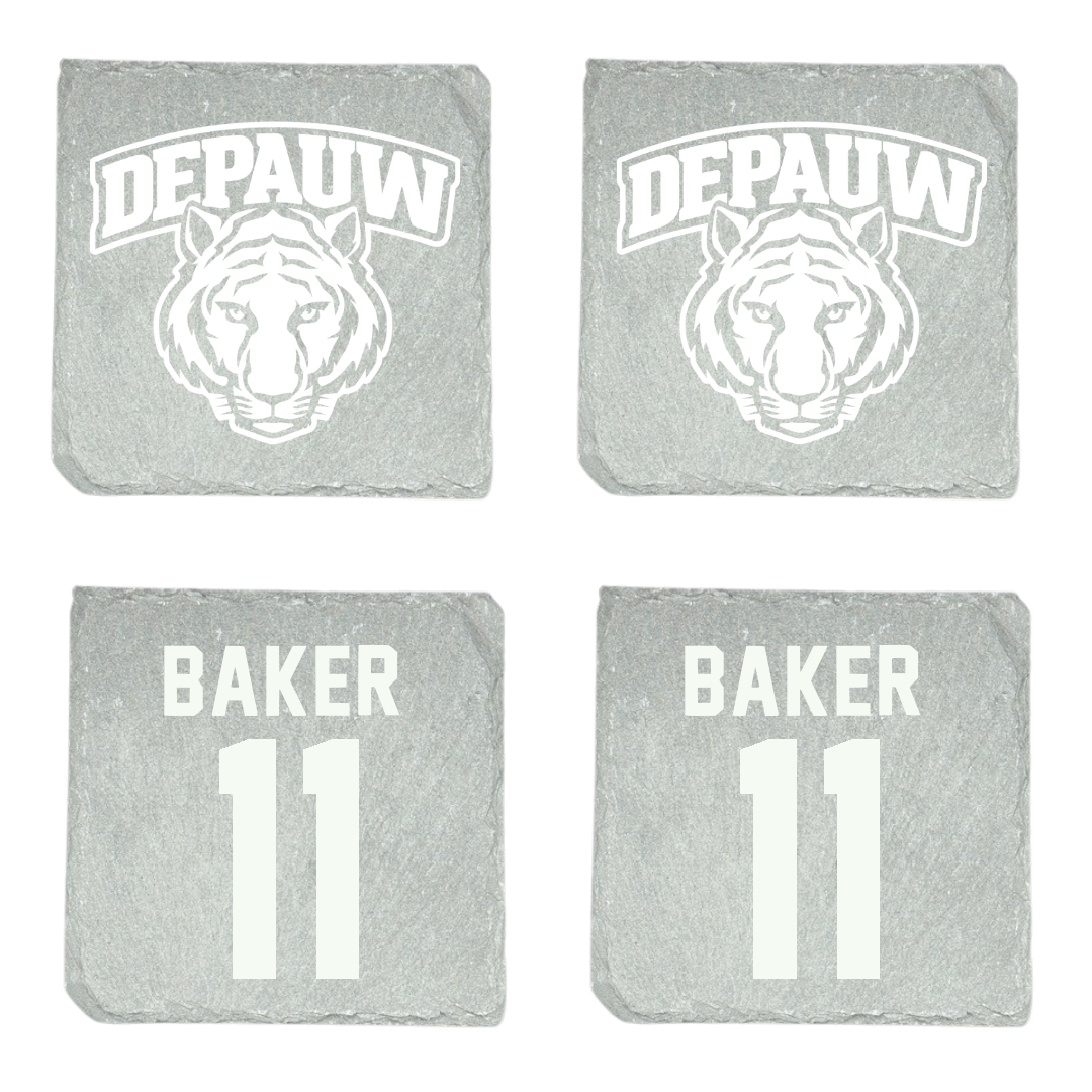 DePauw University Football Stone Coaster (4 Pack)  - #11 Donavan Baker