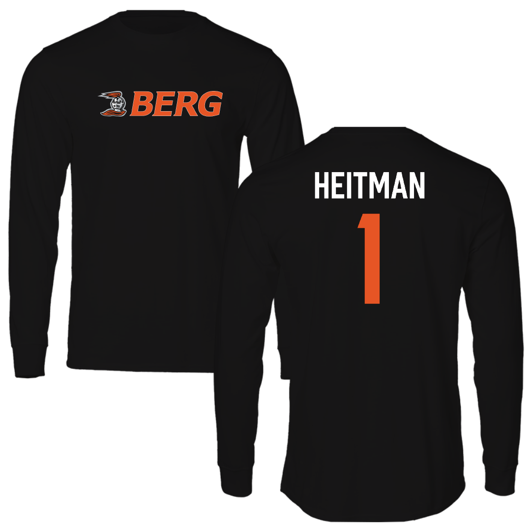 Heidelberg University Baseball Black Performance Long Sleeve - #1 Gage Heitman