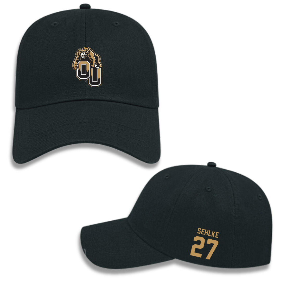 Oakland University Baseball Black Hat - #27 Blake Sehlke