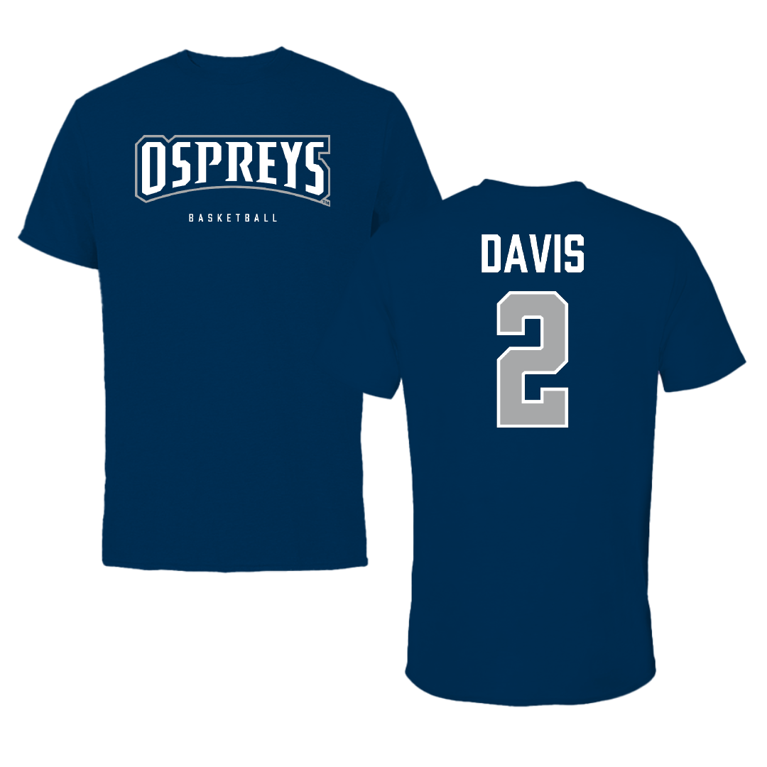 University of North Florida Basketball Navy Ospreys Performance Tee - #2 Claire Davis