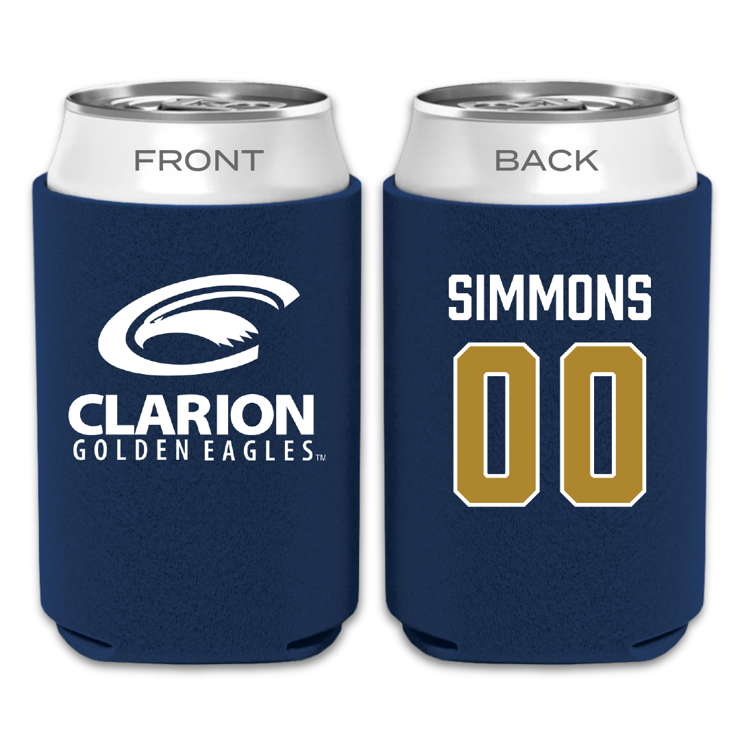 PennWest Clarion Football Navy Can Cooler - #00 Khalon Simmons