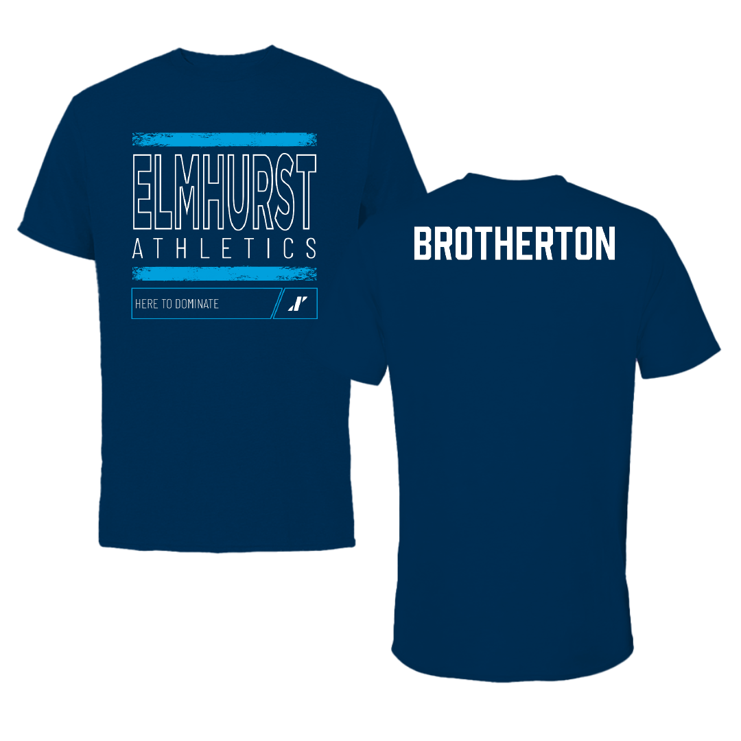 Elmhurst University Wrestling Navy Dominate Tee - Owen Brotherton
