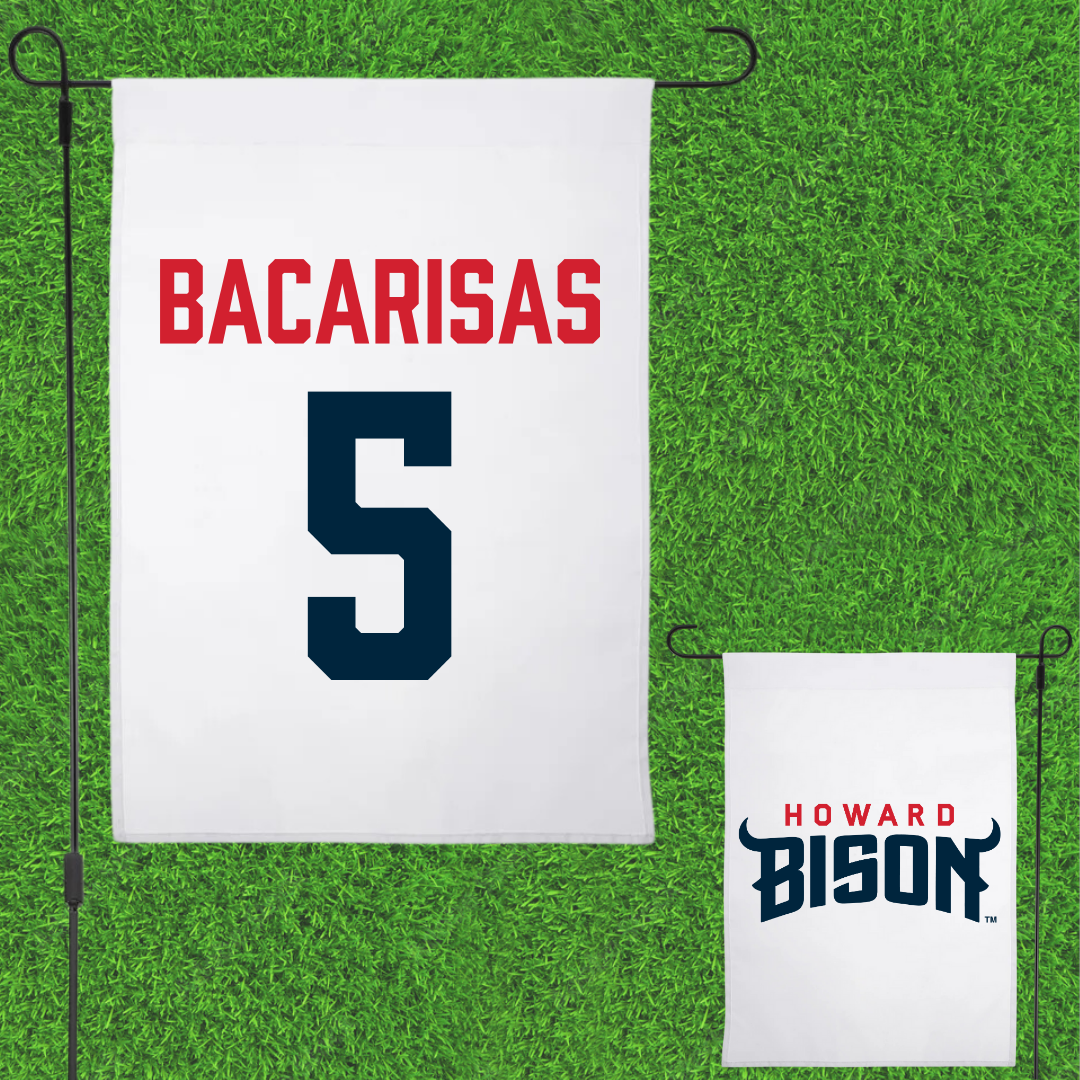 Howard University Soccer (W) White Garden Flag - #5 Karly Bacarisas