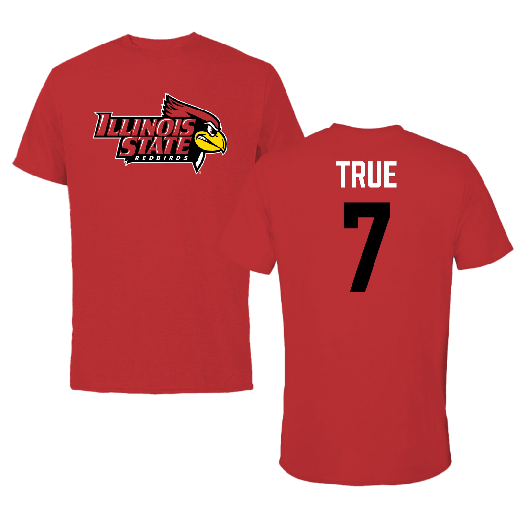 Illinois State University Football Red Redbird Tee - #7 Nick True