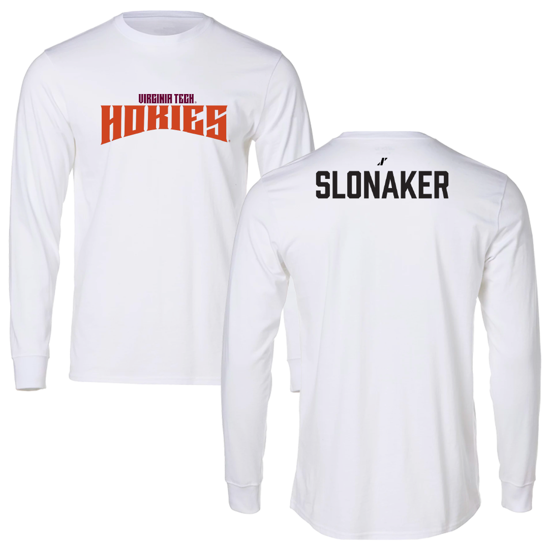 Virginia Tech Golf (M) White Classic Long Sleeve - Ryan Slonaker