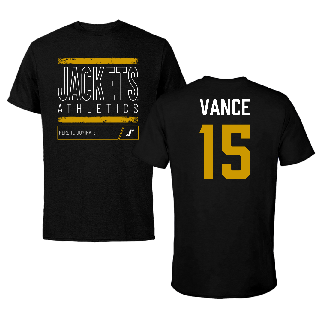 West Virginia State University Basketball (W) Black Dominate Performance Tee - #15 Jaelyn Vance