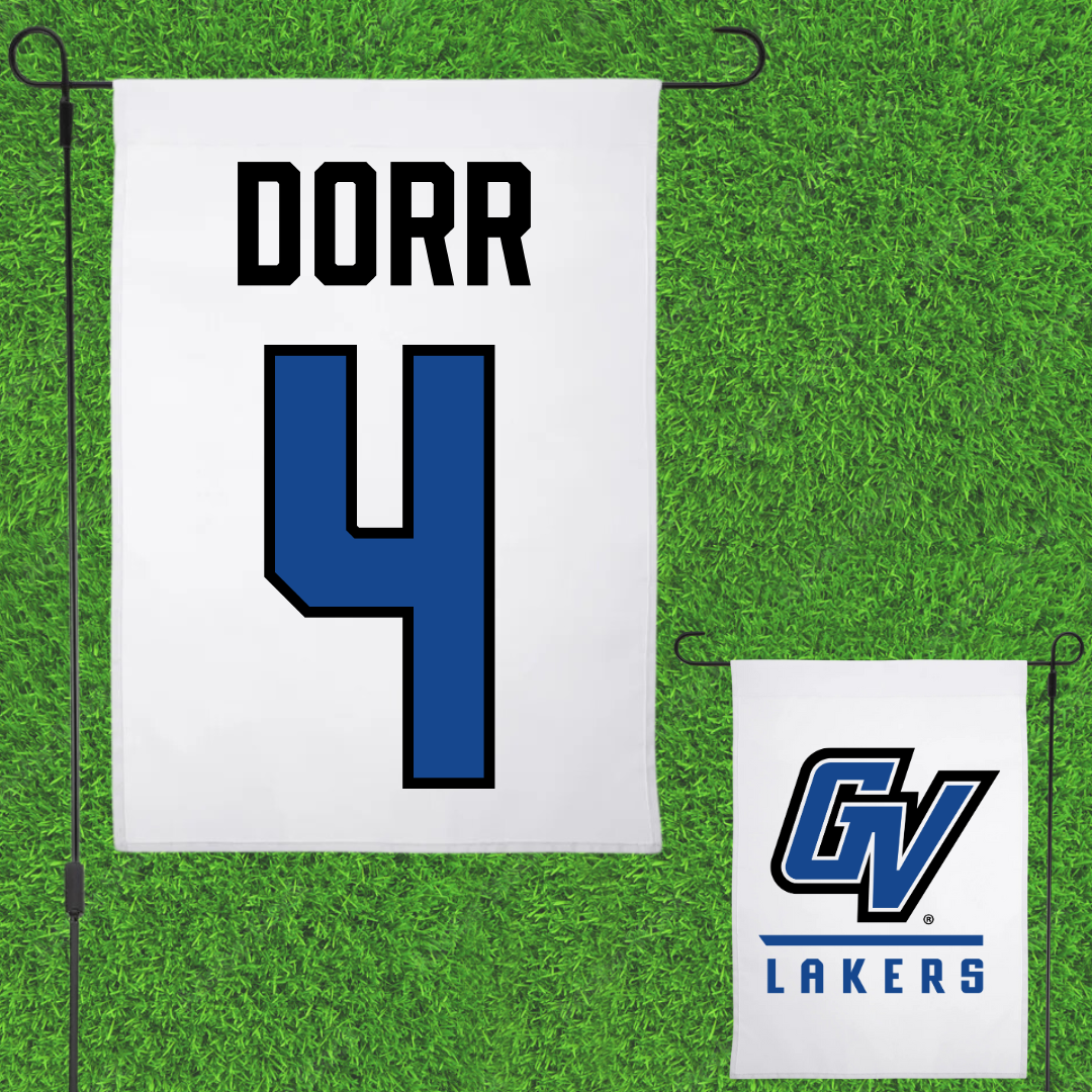 Grand Valley State University Softball White Garden Flag - #4 Karli Dorr