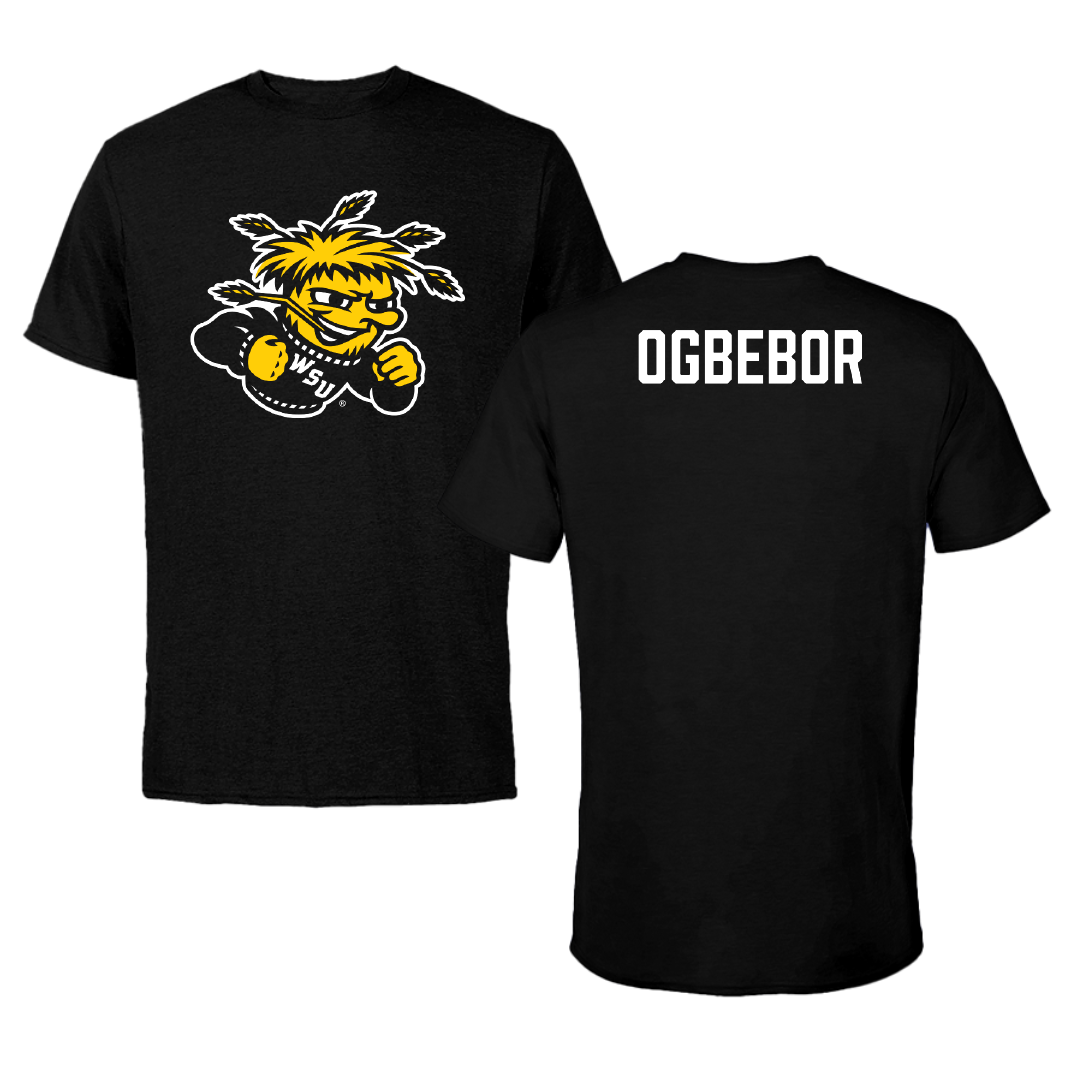 Wichita State University TF and XC Black Mascot Performance Tee - Chairo Ogbebor