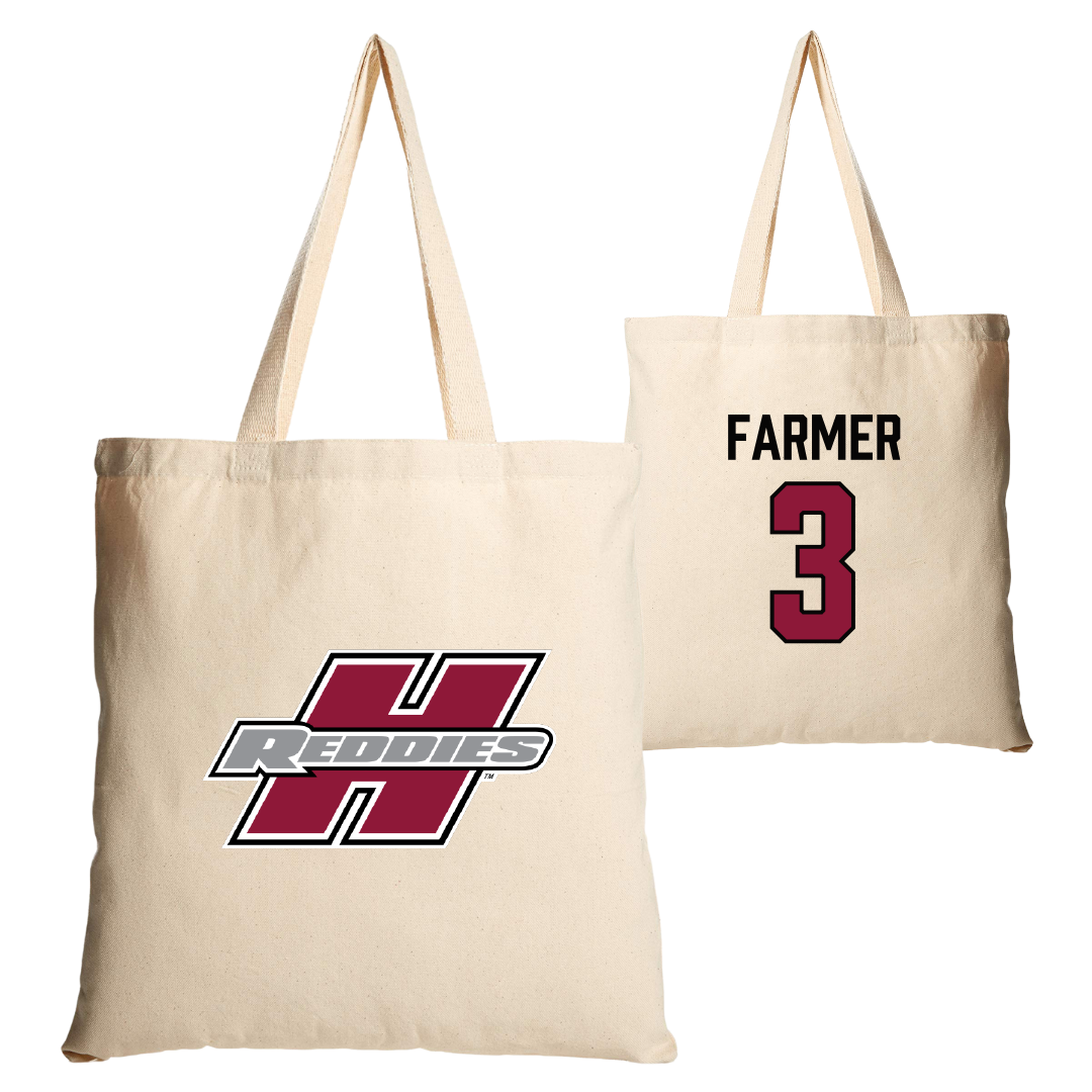 Henderson State University Basketball Tan Canvas Tote Bag - #3 Chase Farmer