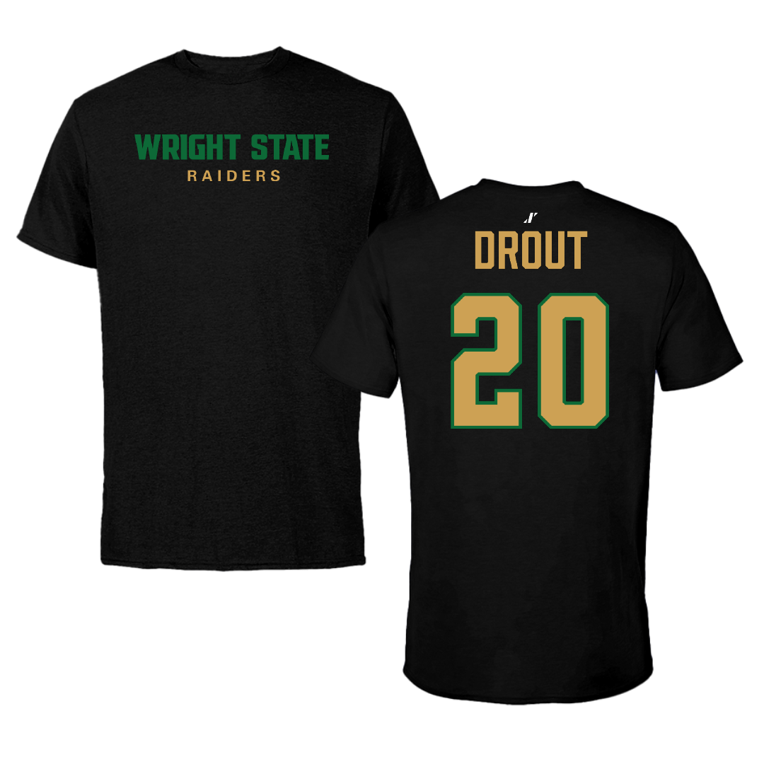 Wright State University Basketball Black Performance Tee - #20 MaKenzie Drout